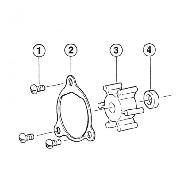 Impeller lapátkerék 32,0 × 12,0 mm – 8 mm lapított tengely (nitril)