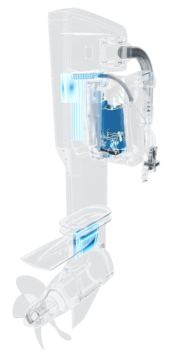 ePropulsion X12 elektromos külmotor – Rövid szár