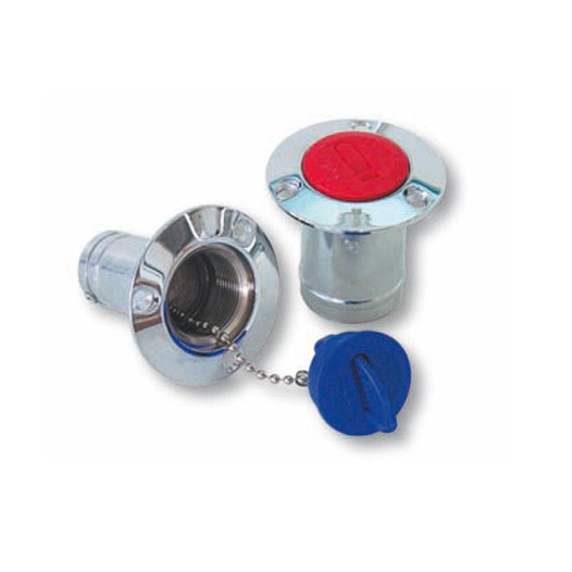 Krómozott fedélzeti vízbetöltő csonk, 38 mm – víz / 38 mm tömlő / 60 mm
